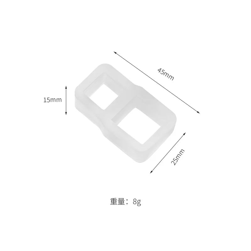 2Pcs Silicone Door Handle Stopper Anti-Collision Wall Protector Door Stopper Pad Richie's 2pcs clear