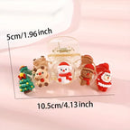 Santa & Reindeer Christmas Hair Claw Clip – Large Shark Clip Christmas Hair Clip Richie's