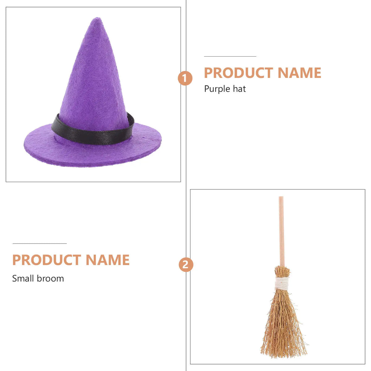 Miniature Witch Hat & Broom Set – Halloween DIY Craft Decor Halloween Craft Decor Richie's