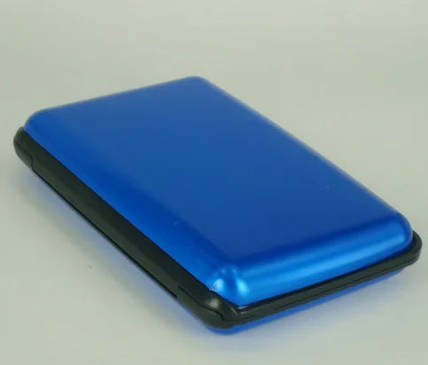 Aluminum RFID Blocking Card Holder Slim Hard Case Wallet RFID Card Holder Richie's Blue
