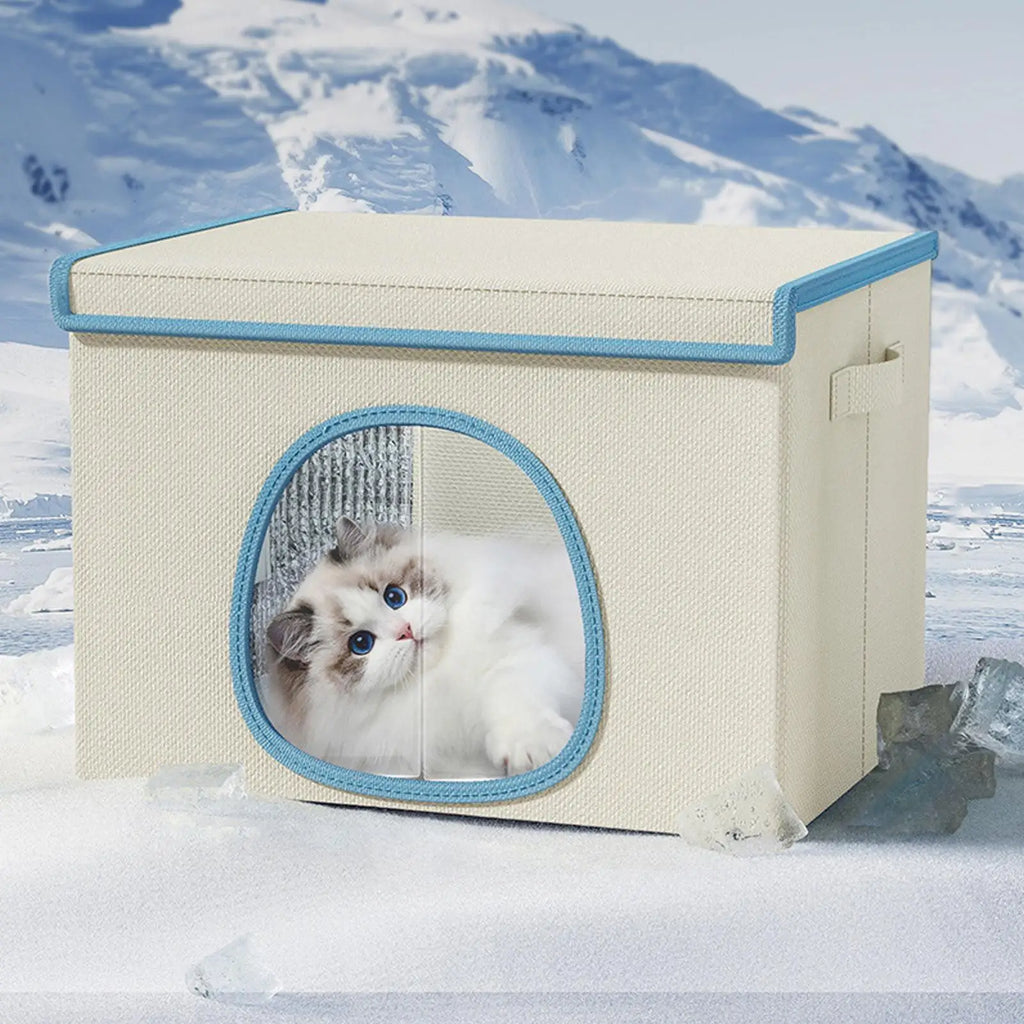 Cooling Cat House & Dog Nest with 6 Ice Packs | Indoor/Outdoor Pet Cooling House Richie's