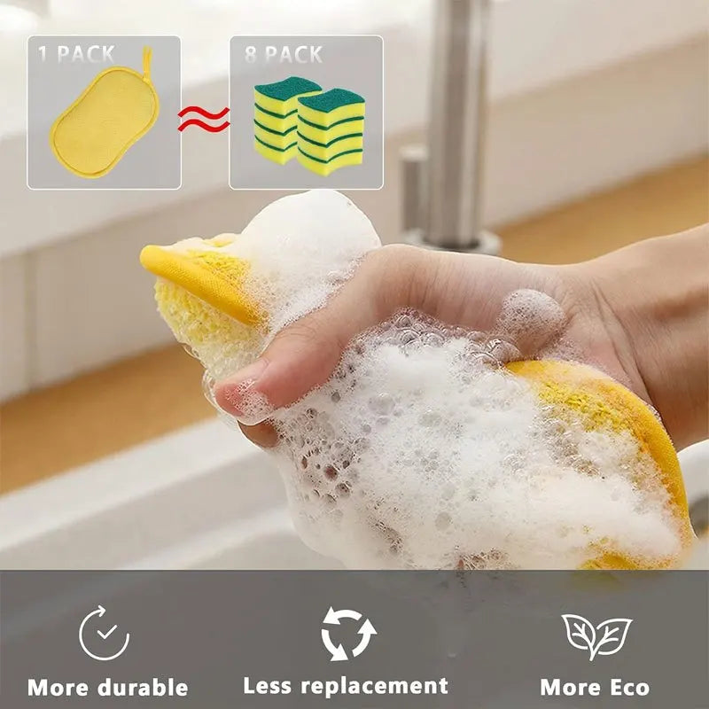 Reusable Sponge Wipe & Kitchen Brush – Washable, Lint-Free Kitchen Sponge Brush Richie's