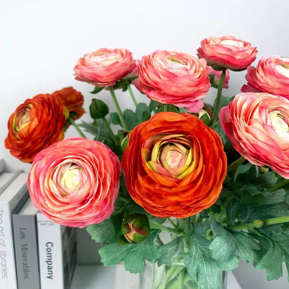 2-Head Artificial Silk Peony Flower Stem – Realistic Faux Bloom Artificial Silk Flower Richie's