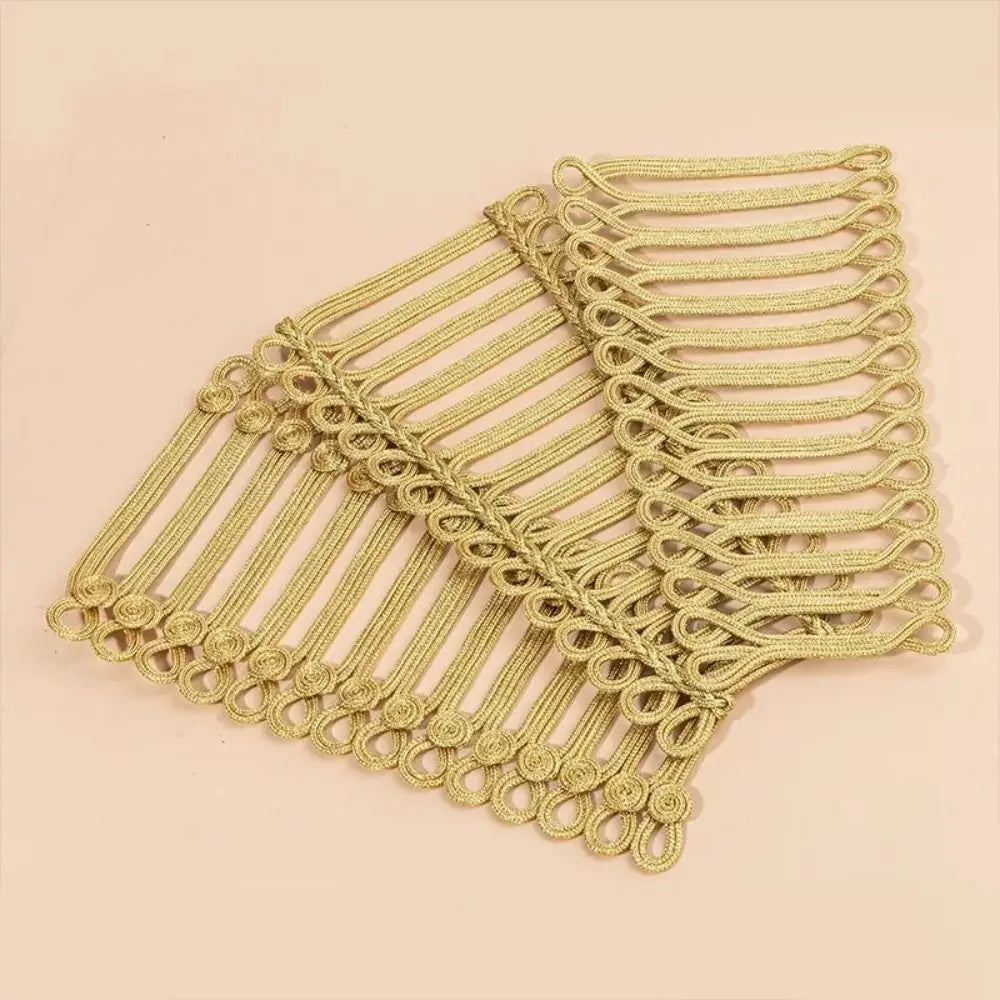Handmade Gold Cord Baroque Applique Patch – Large Uniform Style Clothing Applique Patch Richie's