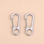 Stainless Steel Carabiner Keychain Clip Set – 2/5 Pcs Outdoor Carabiner Clip Set Richie's hexagonal hole 2pcs