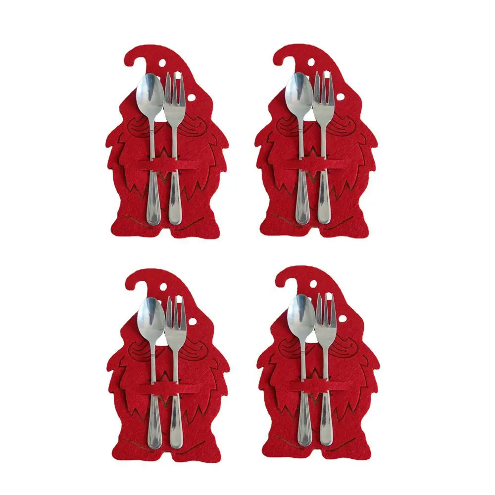 Christmas Cutlery Holder Bags | Festive Non-Woven Fabric 4 Pcs Cutlery Holder Bags Richie's 15