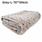 Ultra-Soft Coral Fleece Pet Blanket for Cats & Dogs | 3 Sizes Pet Bed Blanket Richie's Grey-L
