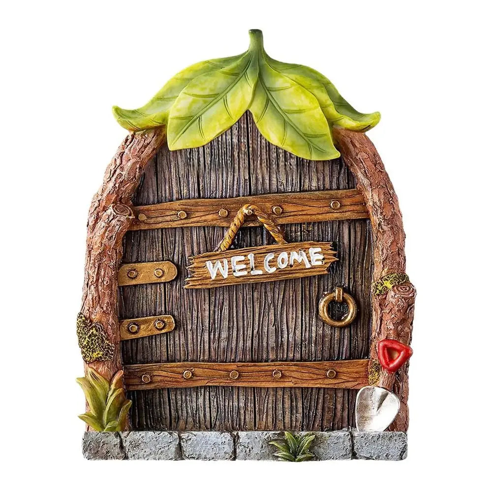 Miniature Fairy Gnome Wooden Door & Window Garden Decor Fairy Garden Decor Richie's Style D
