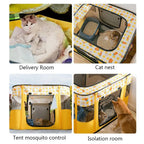 Foldable Cat House Villa – Breathable Mesh & Roller Shutter Door Foldable Pet Tent Richie's