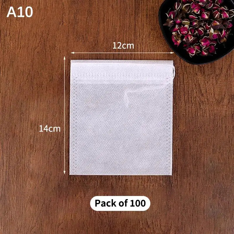 100 Pcs Drawstring Tea Bags – Disposable Empty Filter Pouches Tea Filter Bags Richie's A10