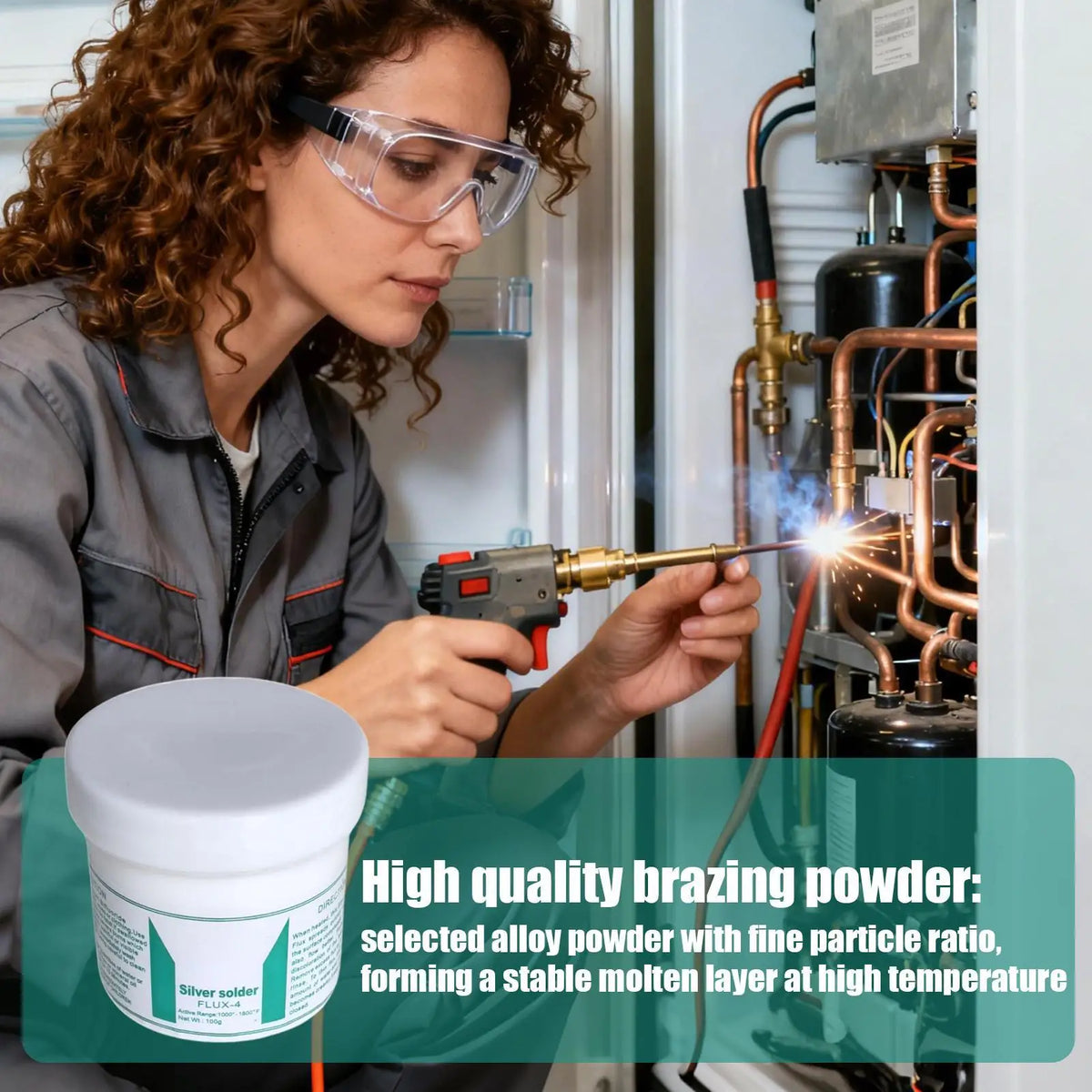 Soldering Flux 100g Silver Copper Welding Powder | HVAC & Fridge Soldering Flux Powder Richie's