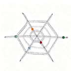 Beaded Spider Hanging Ornament – Crystal Faceted Halloween Décor Halloween Hanging Ornament Richie's Style3