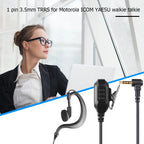 3.5mm 1-Pin Walkie Talkie Earpiece Headset PTT Mic – Motorola YAESU Radio Earpiece Headset Richie's