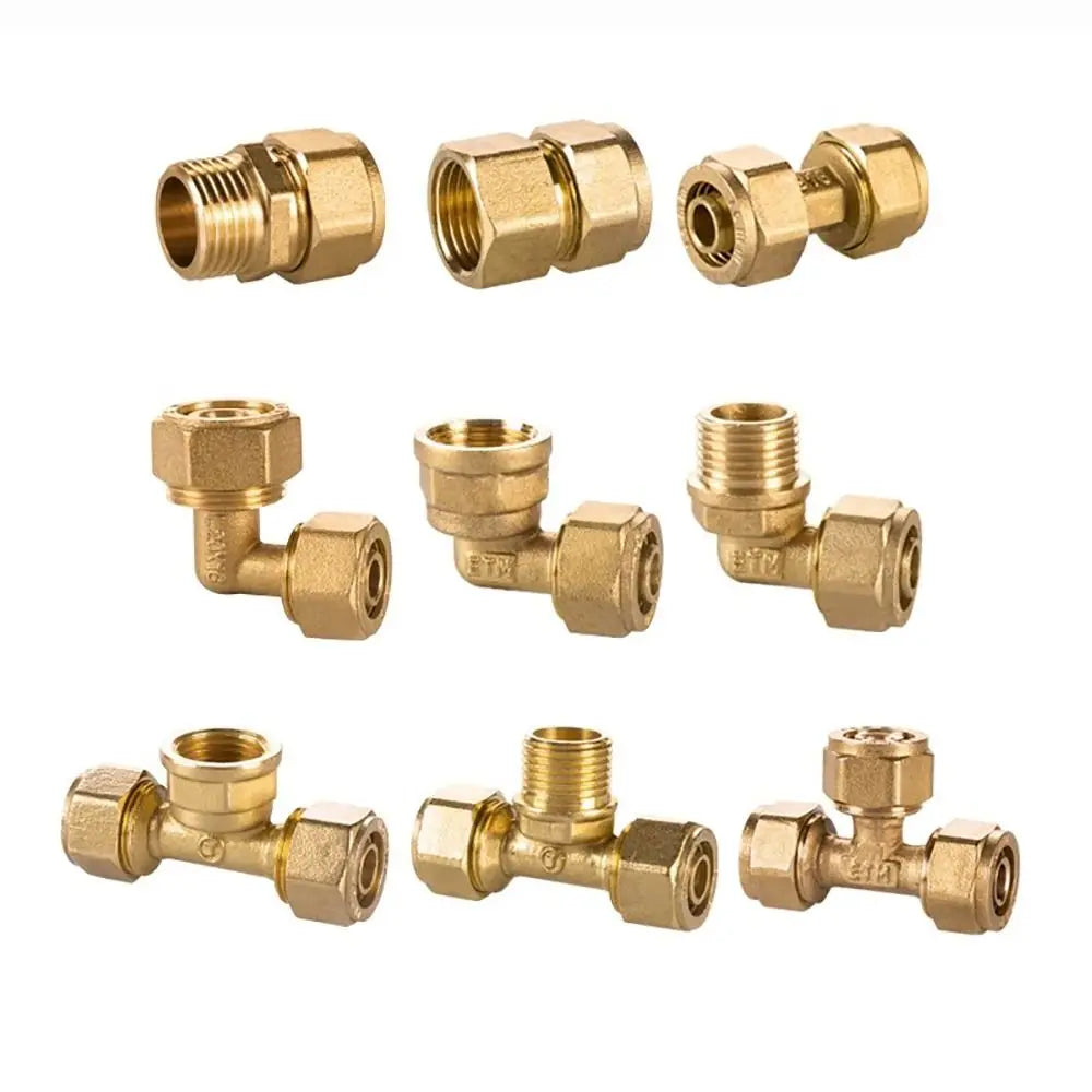 Brass Pipe Fitting 2/3 Way Male Female Thread Solar Heater Brass Pipe Fitting Richie's