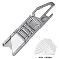 Titanium Alloy EDC Utility Knife Multitool + 10 Blades Utility Knife Multitool Richie's Set