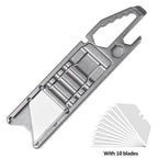 Titanium Alloy EDC Utility Knife Multitool + 10 Blades Utility Knife Multitool Richie's Set