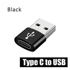 FUCHU USB-A to Type-C OTG Adapter & Micro Cable – Fast Charge USB OTG Adapter Richie's Black