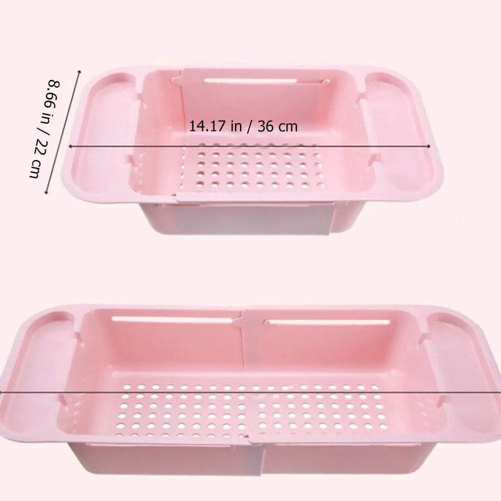 Telescopic Kitchen Sink Basket – Dish Drainer Pink PP Sink Drain Basket Richie's