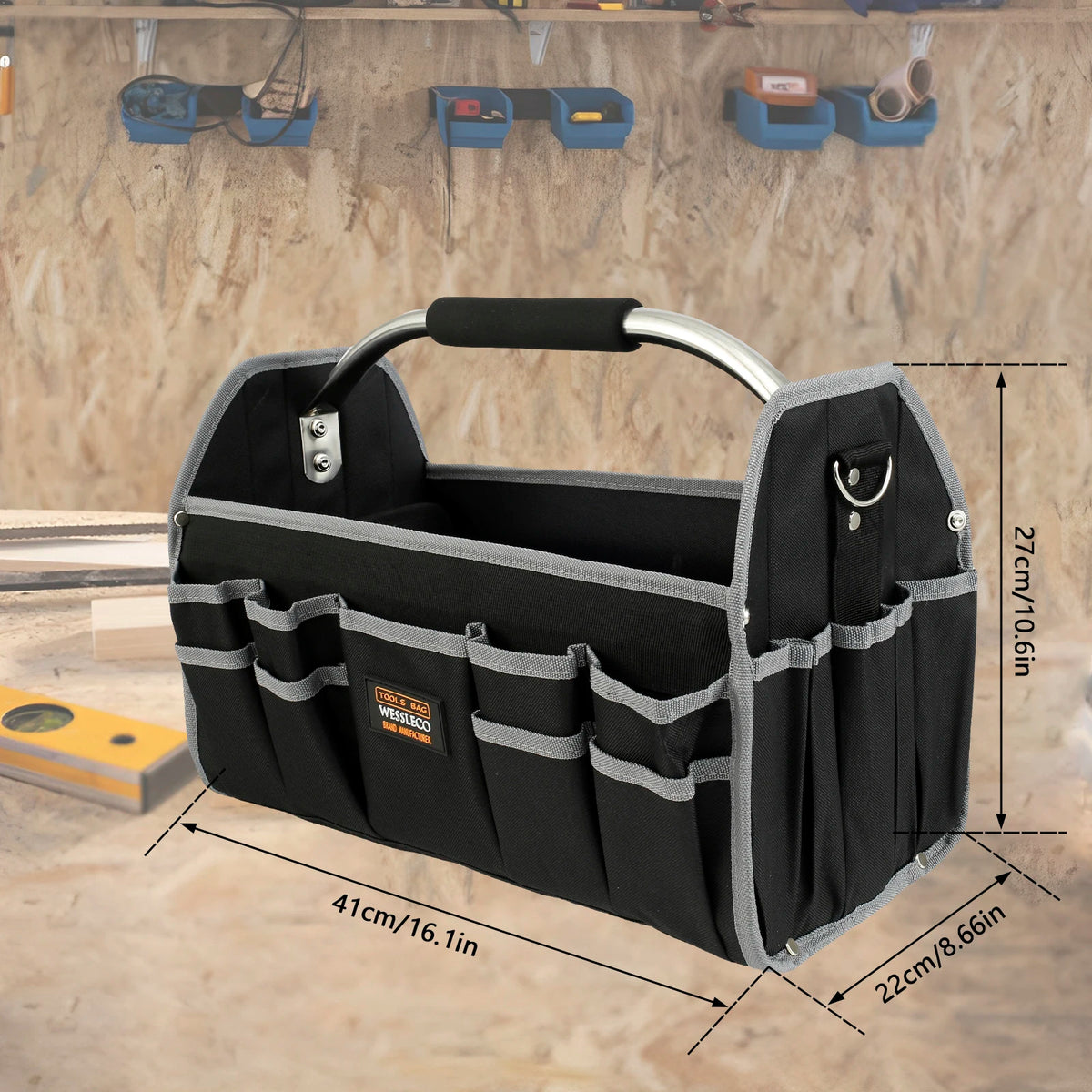 Willkey 16–18 Inch Waterproof Tool Bag | 1680D Oxford Organizer Tool Storage Bag Richie's 16 inch-26 Pocks-1pc