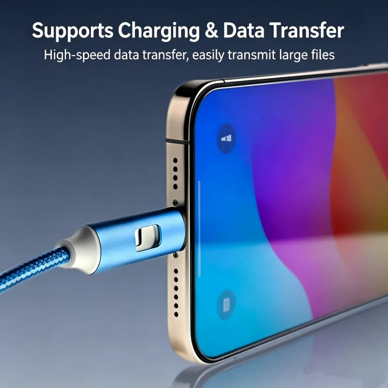 120W LED Glowing USB-A to Type-C Fast Charging Cable 1M USB Charging Cable Richie's