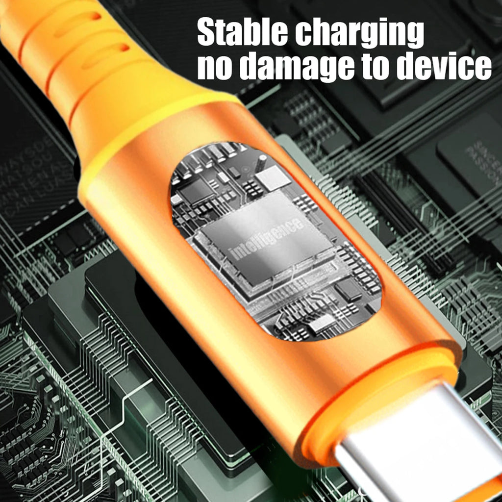 FUCHU 120W USB-C Fast Charging Cable with Digital Display | 1m/2m USB-C Charging Cable Richie's