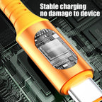 FUCHU 120W USB-C Fast Charging Cable with Digital Display | 1m/2m USB-C Charging Cable Richie's