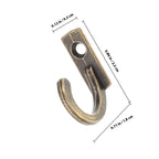 10Pcs Retro Bronze Wall Hooks Vintage Single Prong Hook Set Decorative Wall Hooks Richie's Coffee