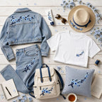 Cherry Blossom Iron-On Embroidery Patches – 2Pcs Floral Appliqué Embroidery Iron-On Patch Richie's