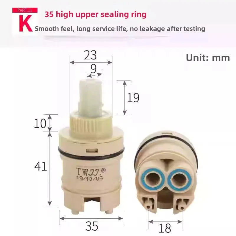 Ceramic Faucet Cartridge Hot & Cold Mixer Valve Core Repair Faucet Cartridge Richie's K 35 mm spool