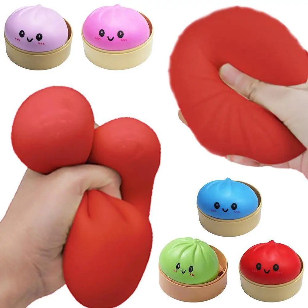 Glitter Dumpling Squishy Sensory Fidget Toy with Steamer Box Squishy Fidget Toy Richie's
