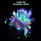 10M 100 LED Fairy String Lights Waterproof Holiday Garland LED String Lights Richie's