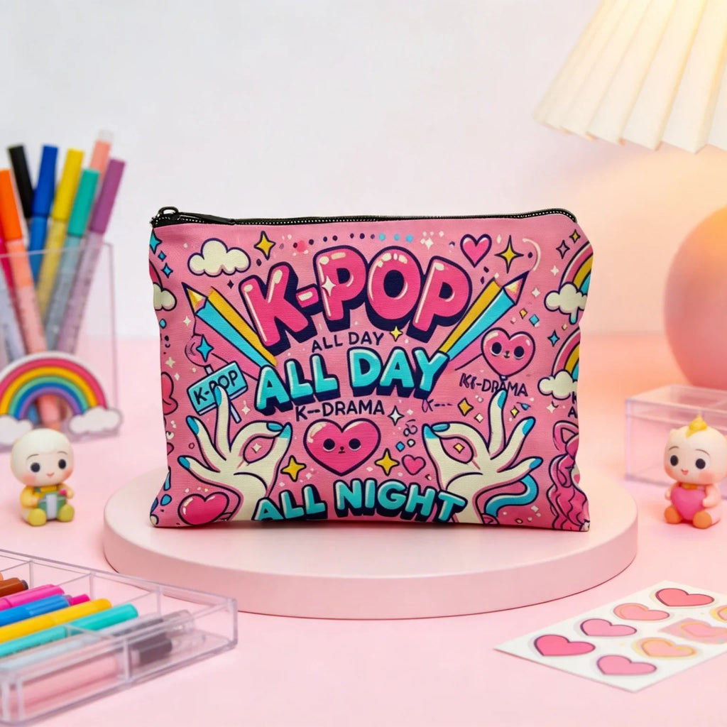 K-Pop Aesthetic Foldable Makeup & Travel Toiletry Bag Cosmetic Travel Bag Richie's