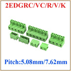 5.08mm 7.62mm PCB Terminal Block 2EDG Male Female Connector Set PCB Terminal Block Richie's
