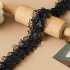 1 Yard Pleated Bow Lace Trim Ribbon – Handmade Fabric DIY Lace Trim Ribbon Richie's Color7 L