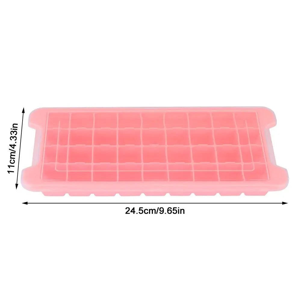 2-Pack Stackable 36-Grid Silicone Ice Cube Tray with Lid Silicone Ice Cube Tray Richie's
