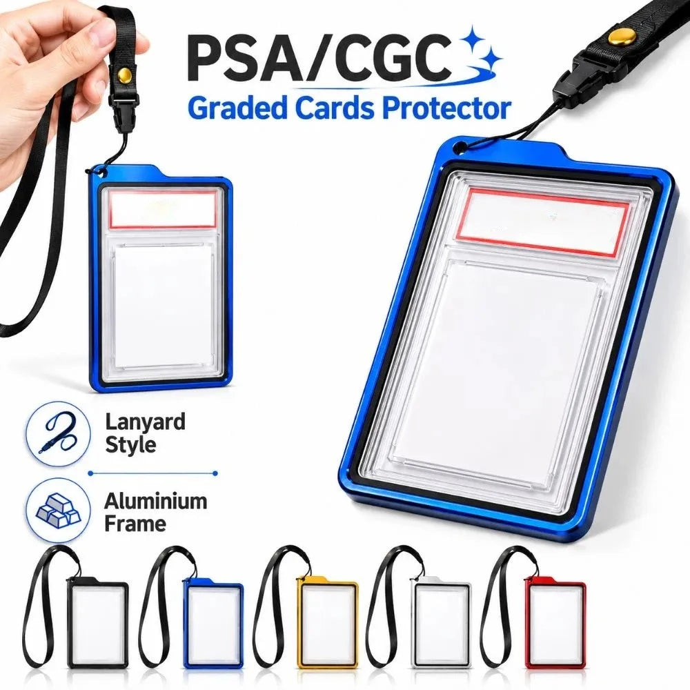 35PT Graded Card Case Lanyard Aluminum Frame UV Double-Glass Graded Card Case Richie's
