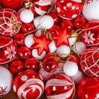 White Christmas Ball Ornaments – Assorted Eco-Friendly Xmas Baubles Christmas Tree Ornaments Richie's