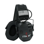 Tactical Electronic Shooting Earmuff 22NRR Foldable Headset Electronic Shooting Earmuff Richie's W3 black