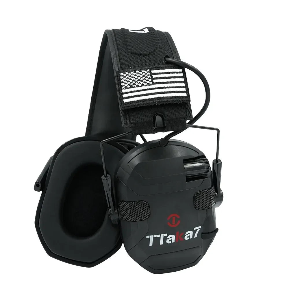 Tactical Electronic Shooting Earmuff 22NRR Foldable Headset Electronic Shooting Earmuff Richie's W3 black