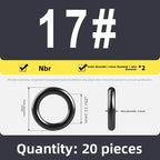Kande Nitrile O-Ring Set 20-30pcs 1.4-26.5mm Oil Seal Gasket Rubber O-Ring Set Richie's 22.2x2.4 20pcs