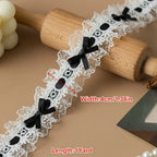 1 Yard Pleated Bow Lace Trim Ribbon – Handmade Fabric DIY Lace Trim Ribbon Richie's
