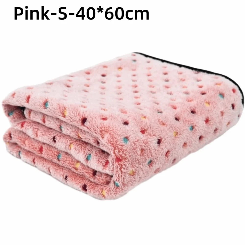 Ultra-Soft Coral Fleece Pet Blanket for Cats & Dogs | 3 Sizes Pet Bed Blanket Richie's Pink-S