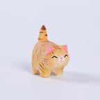 Hand Carved Wooden Cat Figurine | Kitten Desk Ornament Wooden Cat Figurine Richie's A5