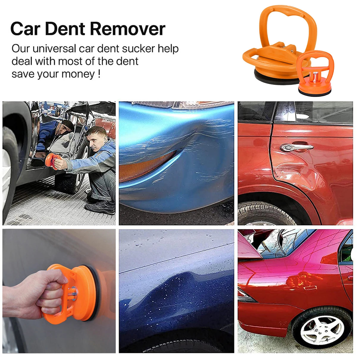 Suction Cup Dent Puller 2-Pack – Car Body & Glass Lifter Tool Dent Puller Tool Richie's