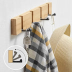 Wall Mounted Bamboo Coat Rack – Multi-Hook Space Saver Wall Coat Rack Richie's