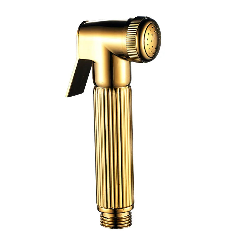 Black Brass Handheld Bidet Sprayer – Hot Cold Toilet Shower Kit Bidet Sprayer Kit Richie's Gold