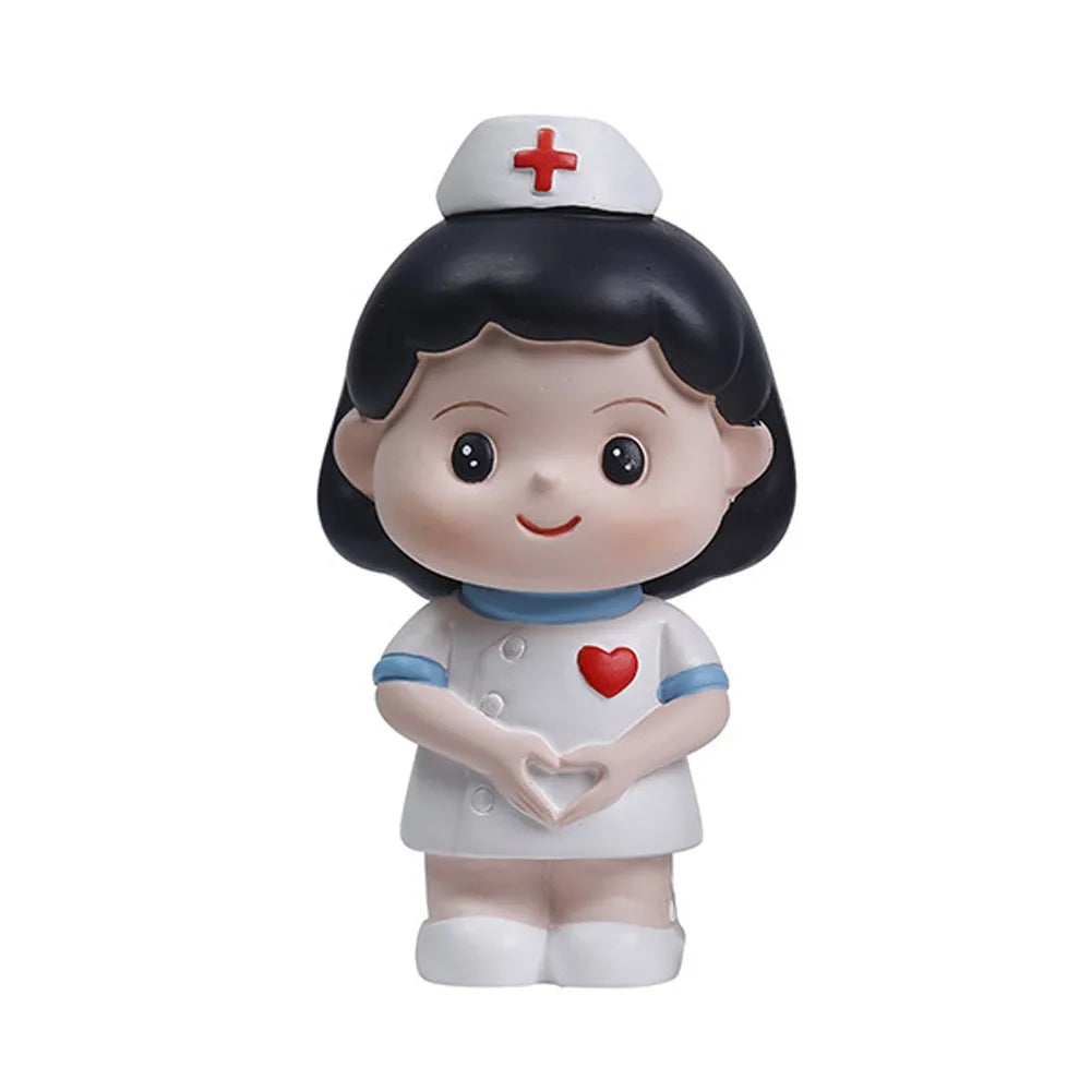 Resin Nurse & Doctor Figurine DIY Cake Ornament Collectible Resin Figurine Richie's Nurse-Love