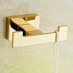 Gold Plated Brass Bathroom Hardware Set – 4 Pcs Towel Bar & Accessories Bathroom Hardware Set Richie's
