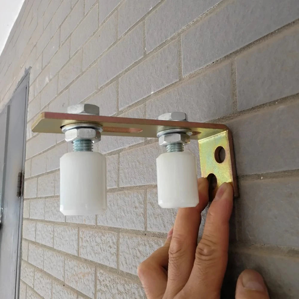 Slide Gate Guide Roller L Bracket Adjustable Dual Nylon Rollers Gate Guide Roller Richie's WHITE China Mainland