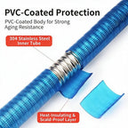 304 Stainless Steel Flexible Shower Hose Anti-Scald G1/2" 20–500cm Flexible Shower Hose Richie's